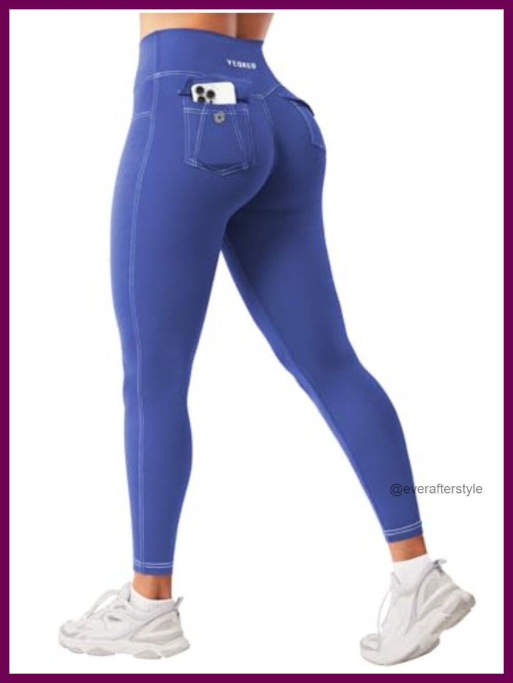 High Waisted Leggings with Pockets, Scrunch, Medium Support, Tight Fit